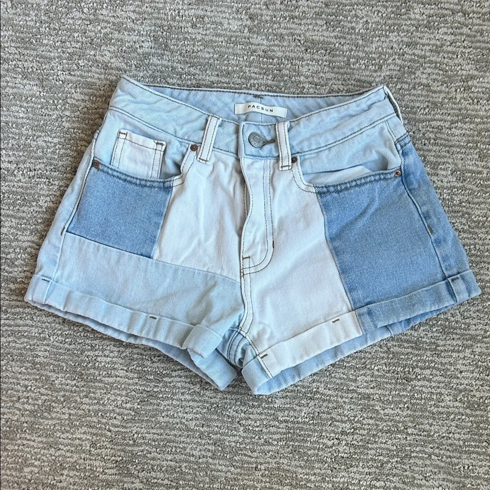 Pacsun Multi-Colored Denim Mom Shorts - Picture 1 of 4